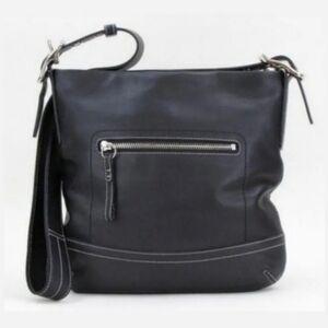 Coach 1415 Soho Slim Y2K Black Leather Hobo Fringe Tasseled Shoulder Bag